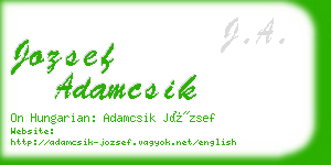 jozsef adamcsik business card